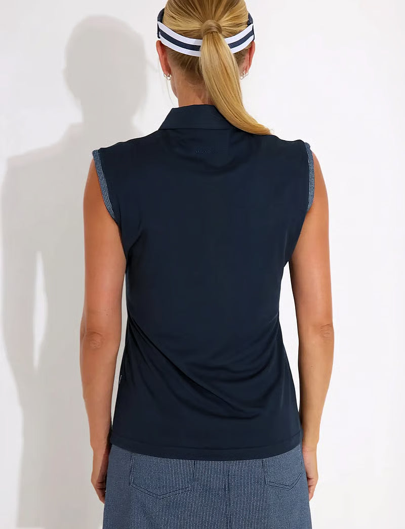 Abacus Lds Bovey Drycool Sleeveless - Navy