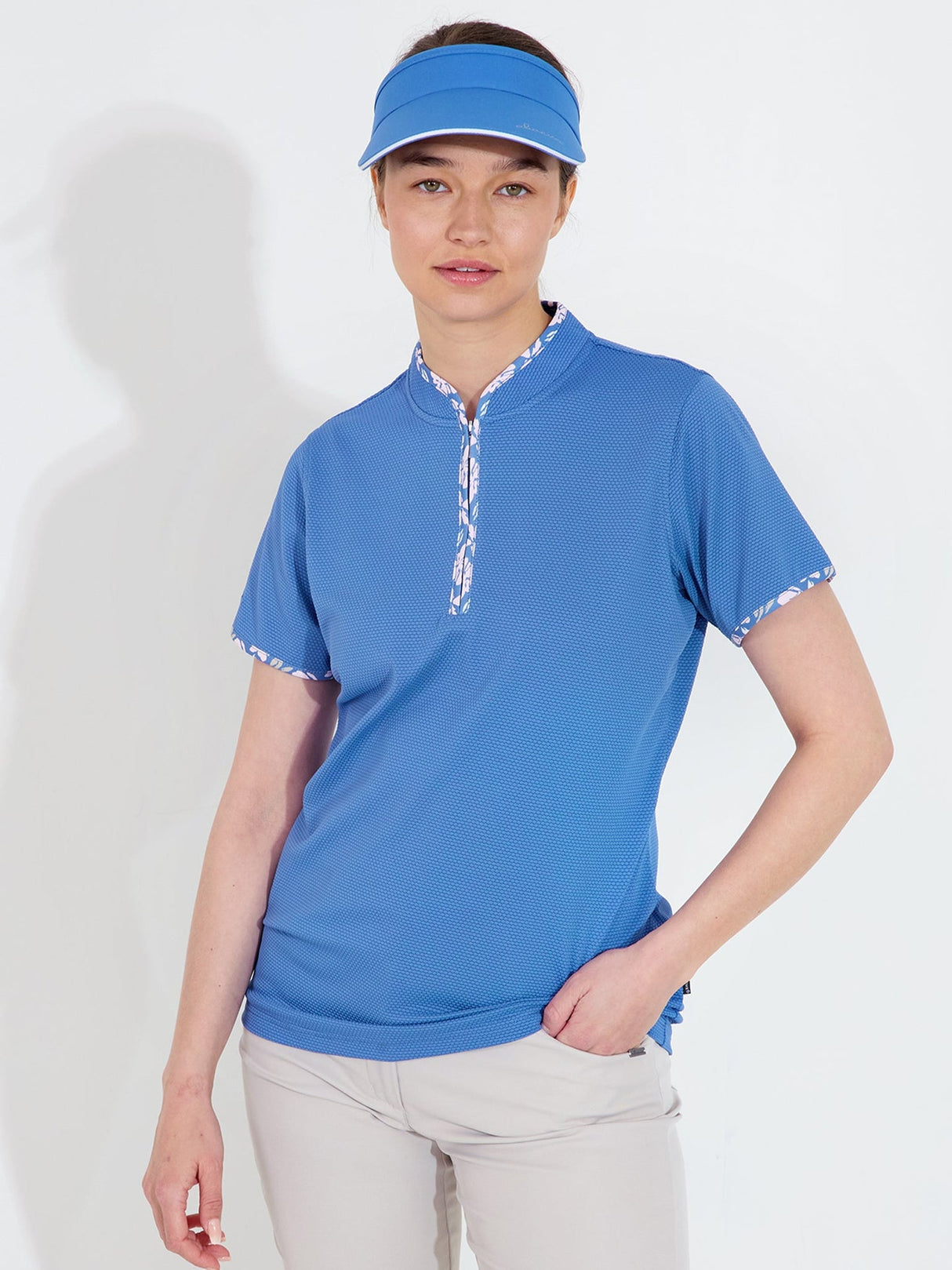 Abacus ads Victoria dry cool cupsleeve polo - horizon flower