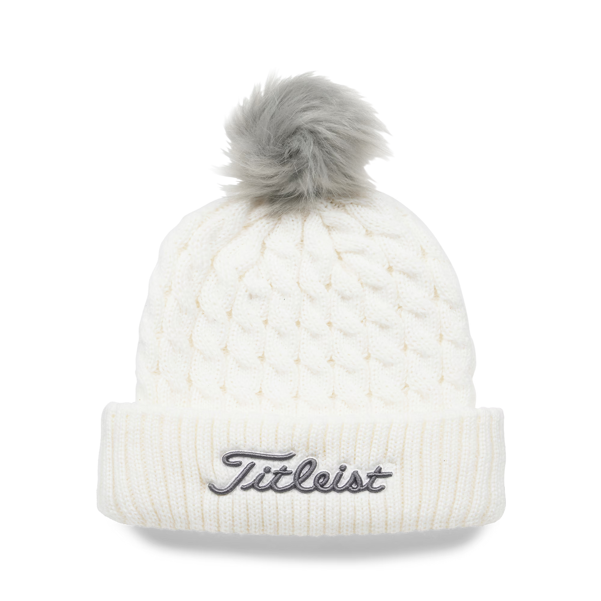 Titleist Cable Knit Pom Pom hue - White/Grey