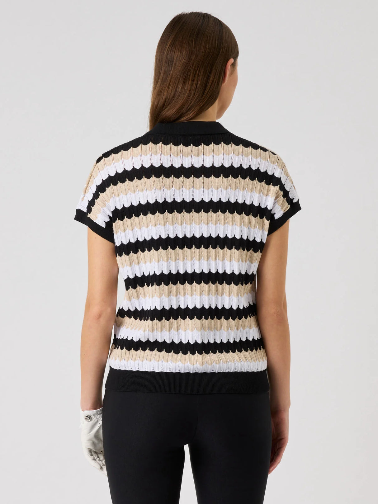 Daily Sports Zig-Zag Caps Top - Black