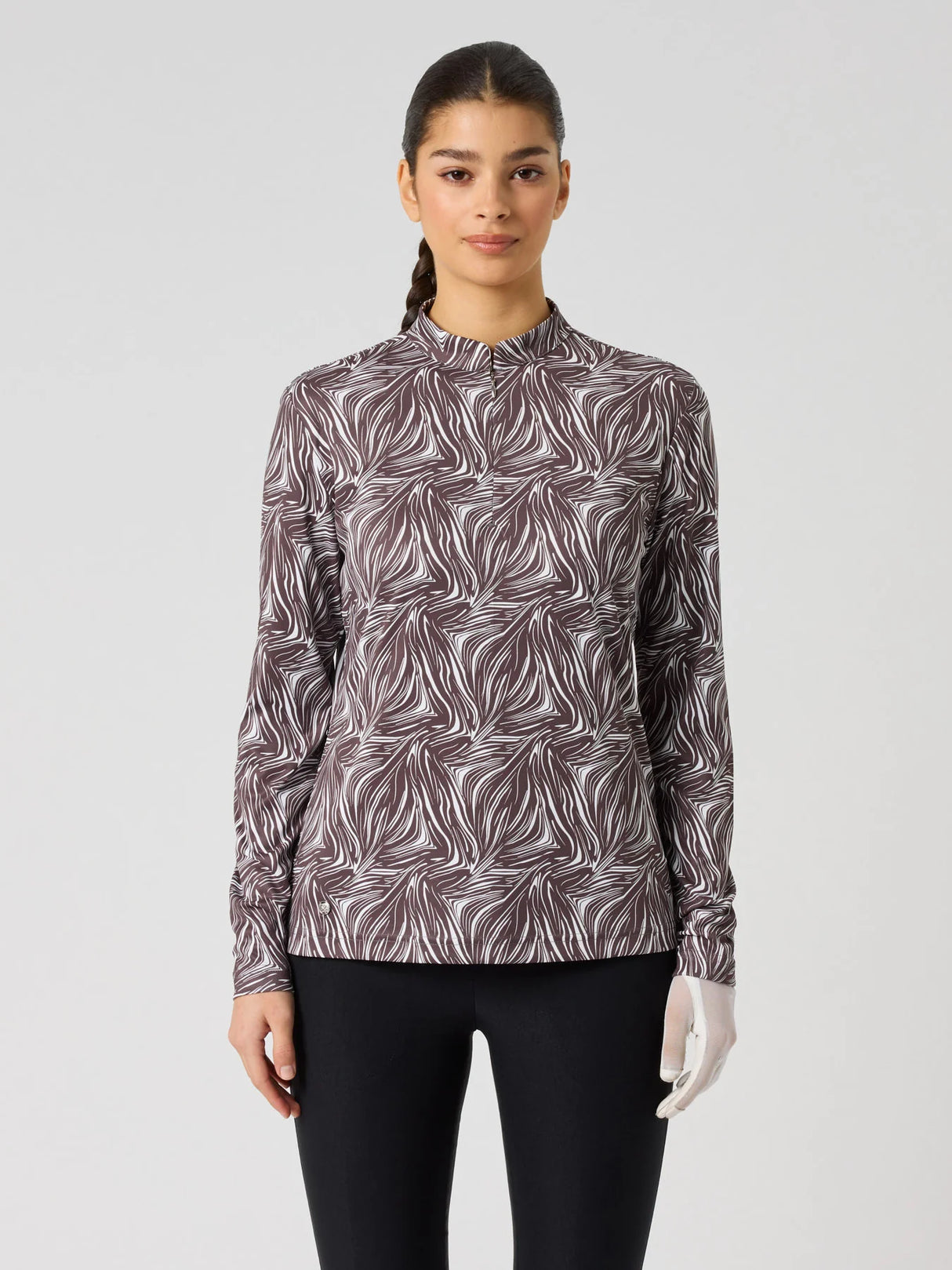 Daily Sports Dull Printed LS Half Neck - Zebra