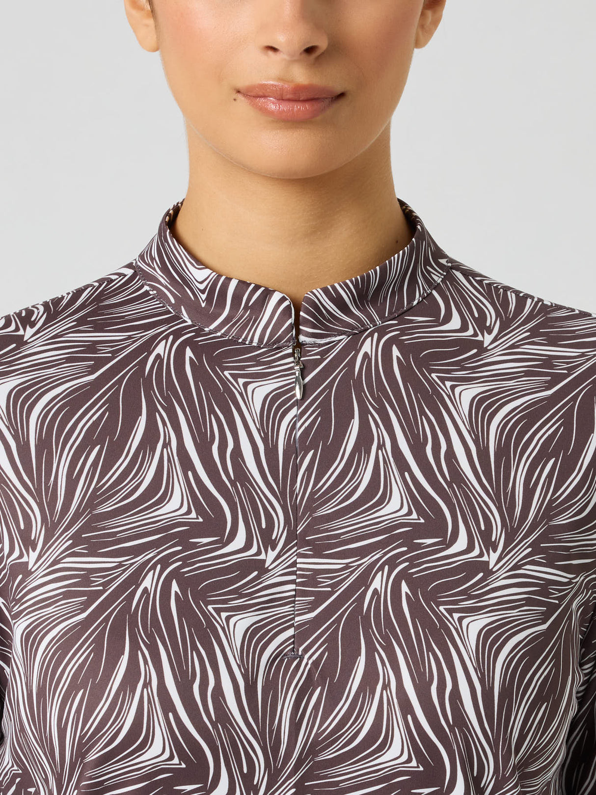 Daily Sports Dull Printed LS Half Neck - Zebra
