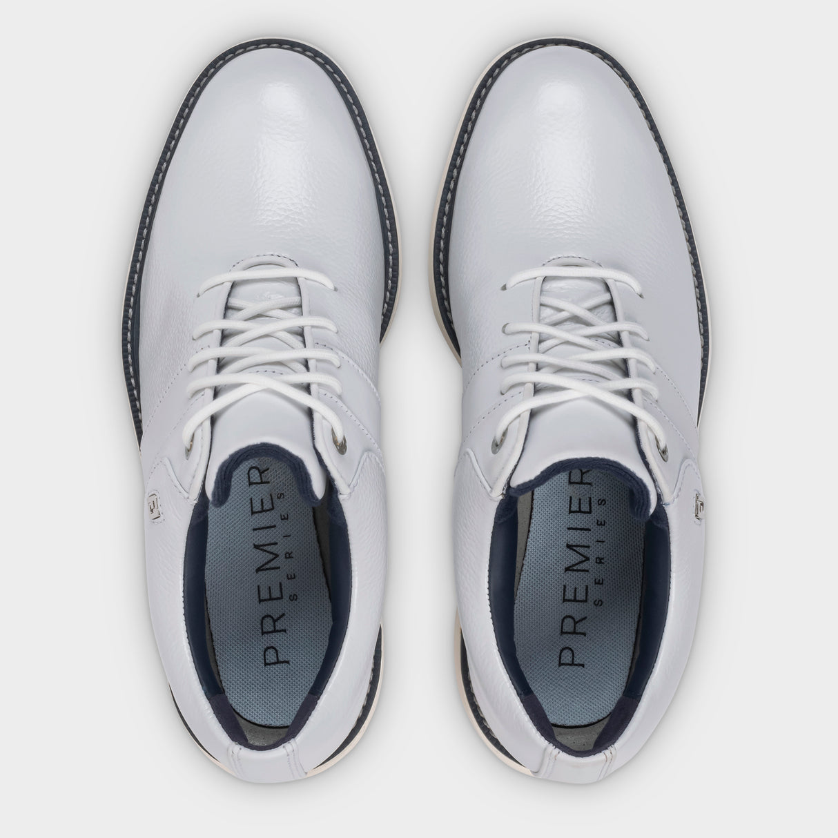 Footjoy Premiere Series Packard 26 Dame golfsko, hvid og navy, ovenfra