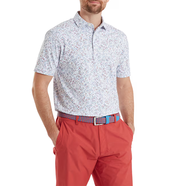 FootJoy Watercolour Floral Print Pique