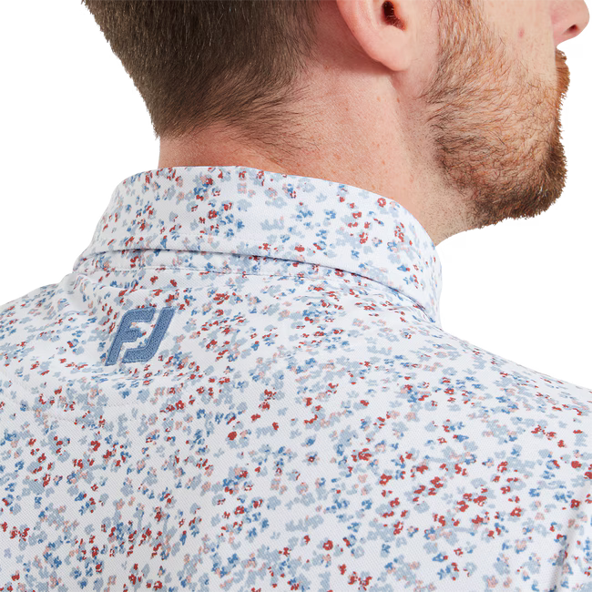 FootJoy Watercolour Floral Print Pique