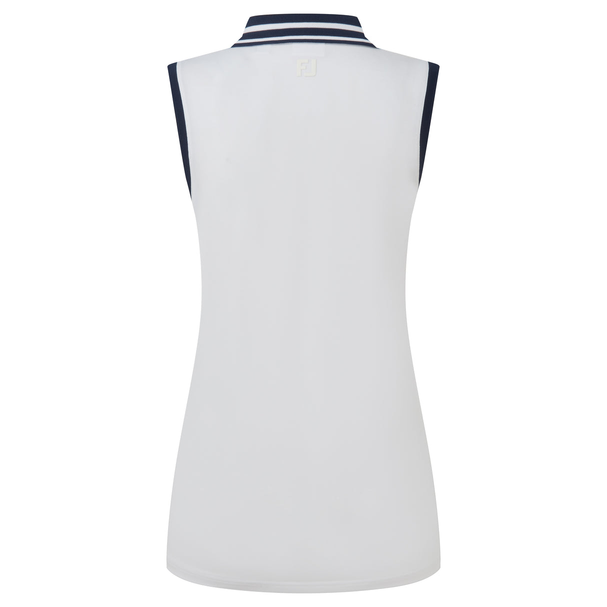 Footjoy Contrast Rib Knit Sleeveless Polo