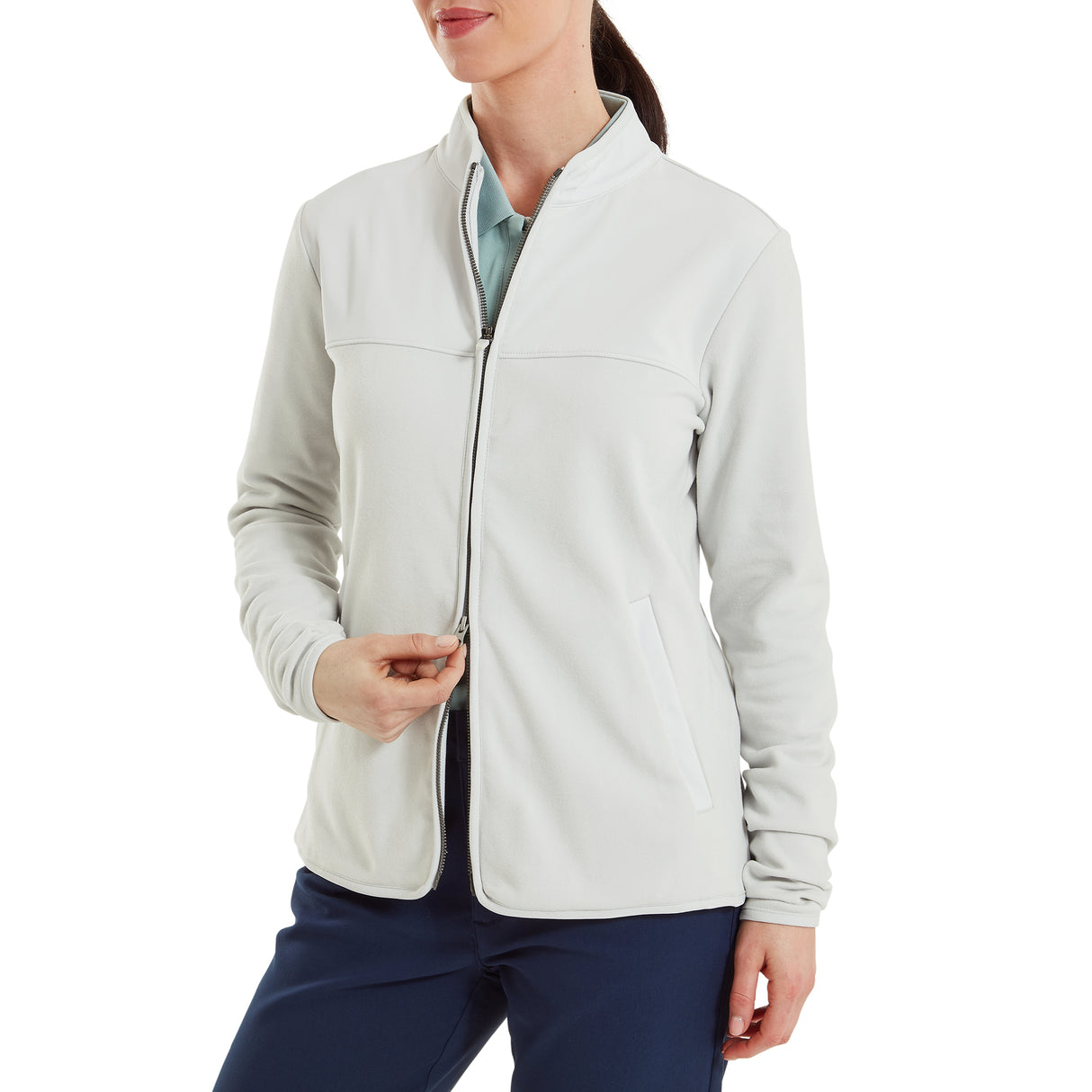 Footjoy MicroFleece Full-Zip Midlayer, Grå