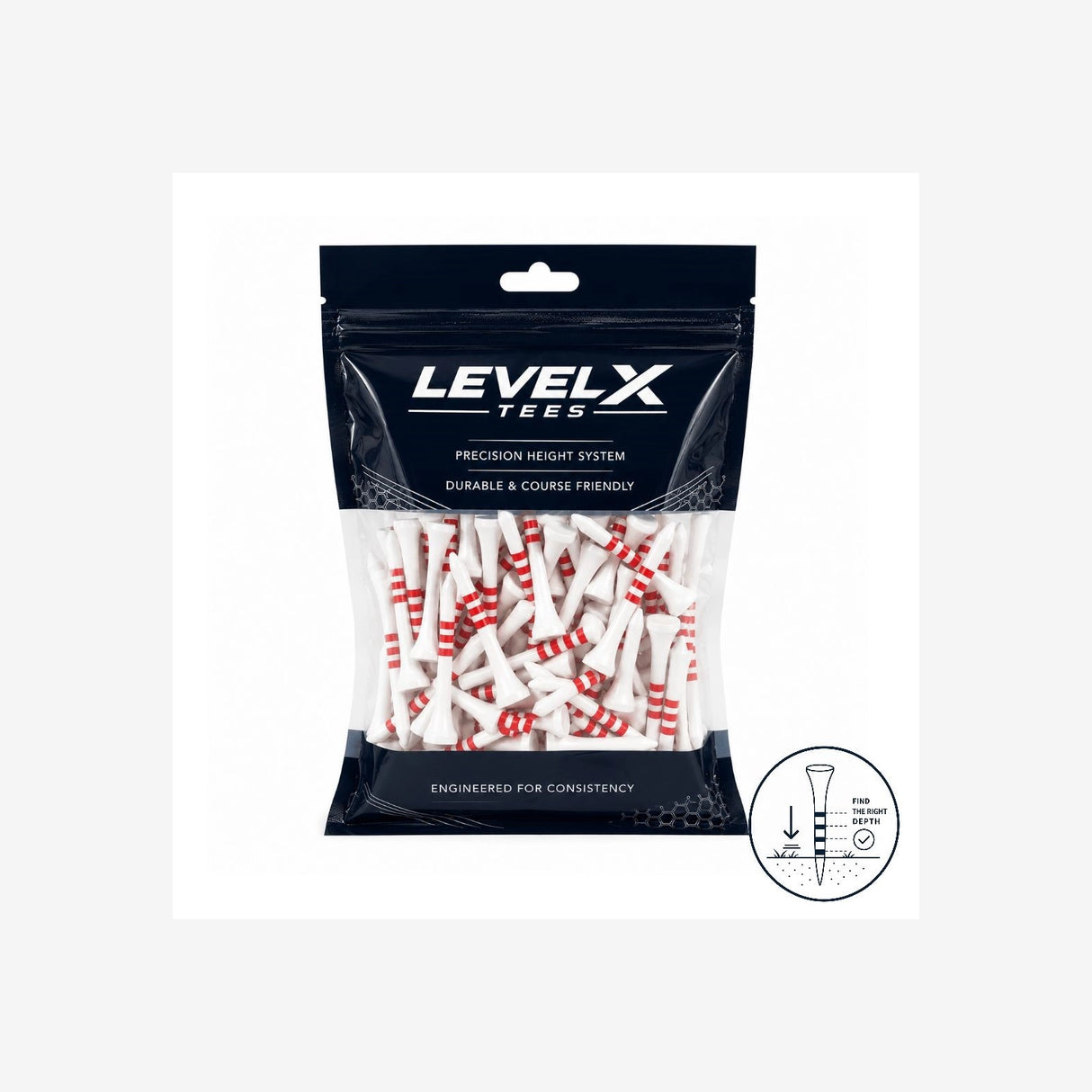 Level X Tees 54mm - 120 stk.