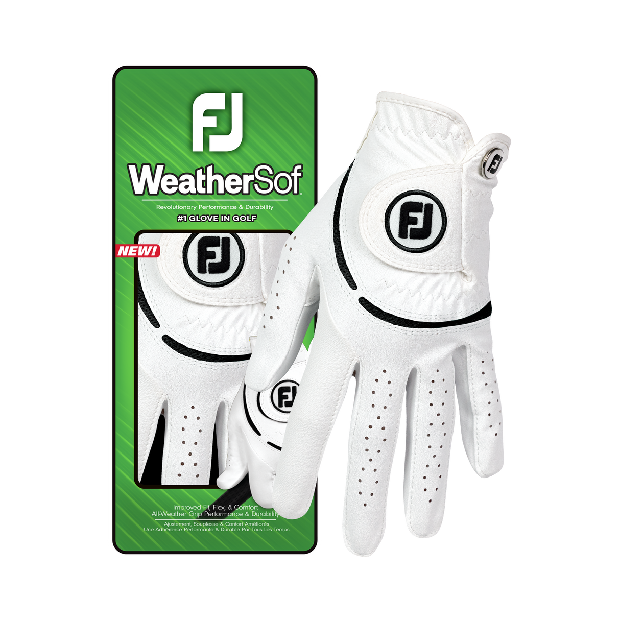 Footjoy WeatherSof Dame golfhandske, hvid