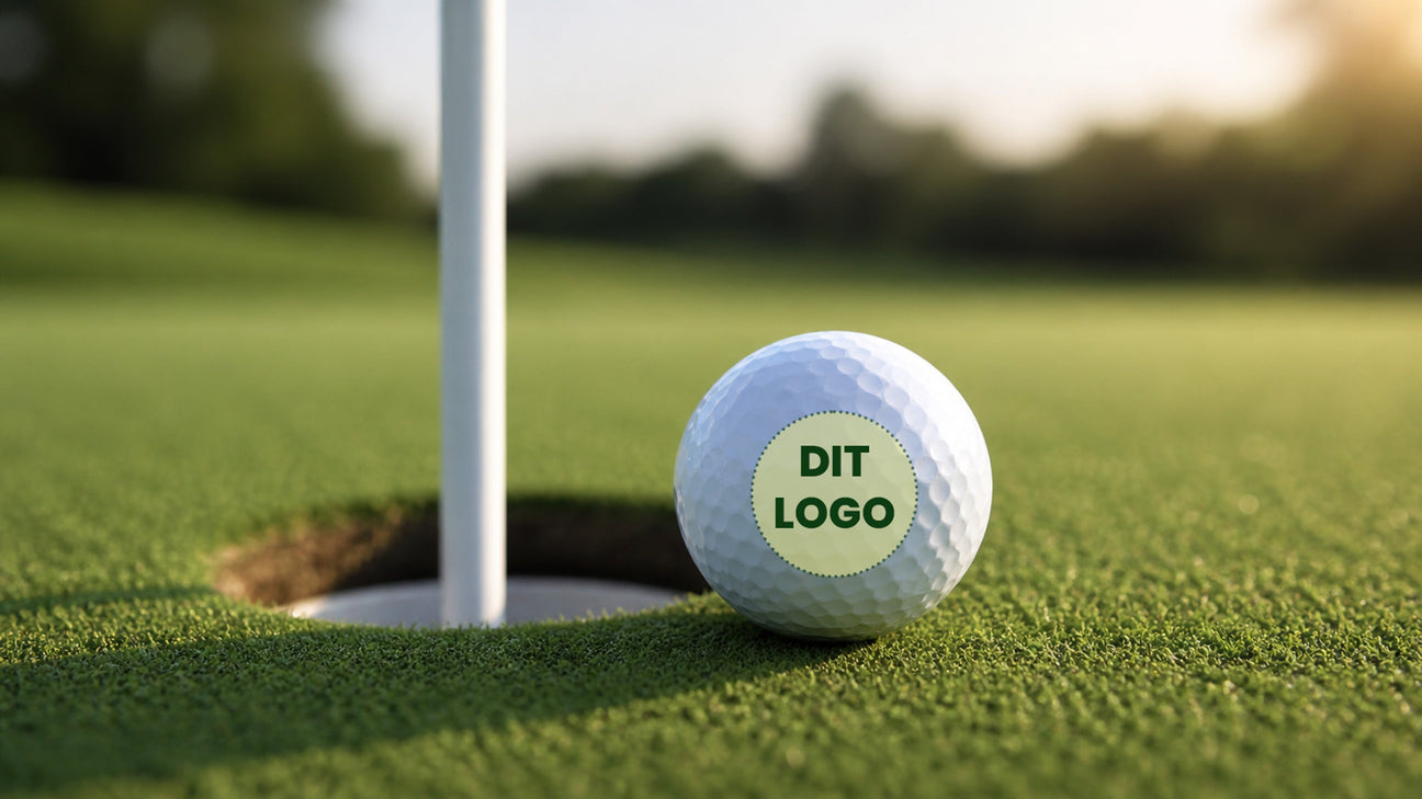 golfbold med logo eller med navn trykt på