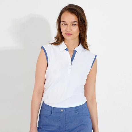 Abacus Lds Bovey Drycool Sleeveless - White/blue