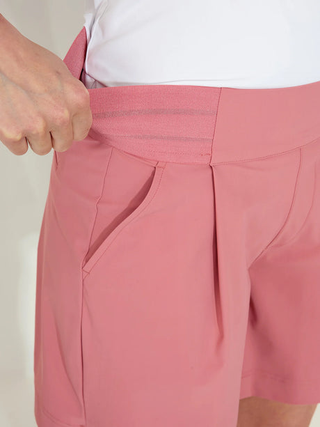 Abacus lds puffer shorts - dusty rose