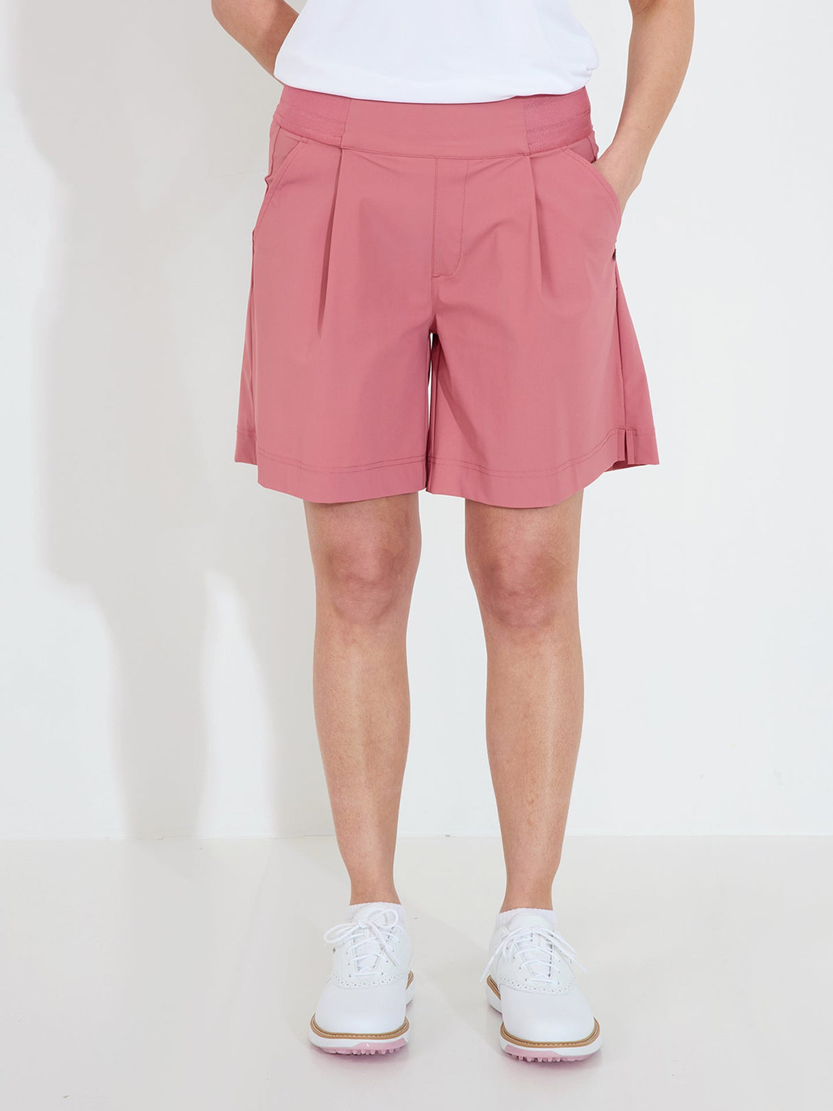 Abacus lds puffer shorts - dusty rose