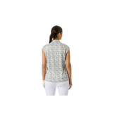 Daily Sports Printed Cap Sleeve Polo - Abstract Swirl