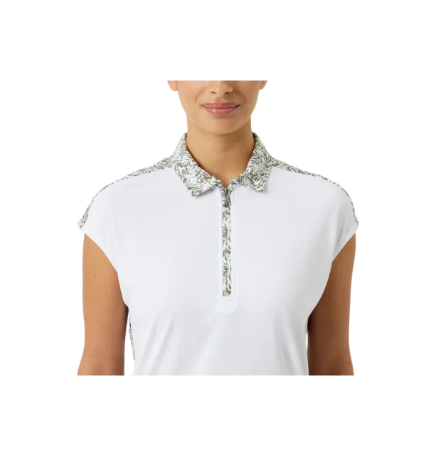 Daily Sports Printed Cap Sleeve Polo - Abstract Swirl