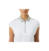 Daily Sports Printed Cap Sleeve Polo - Abstract Swirl