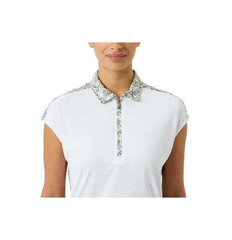 Daily Sports Printed Cap Sleeve Polo - Abstract Swirl