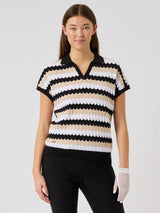 Daily Sports Zig-Zag Caps Top - Black