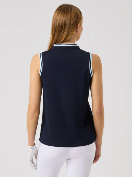 Daily Sports Round Neck Sleeveless Top - Navy