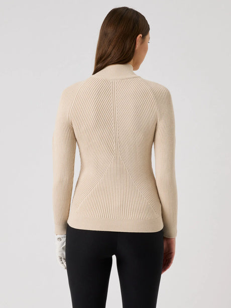 Daily Sports Rib Long-Sleeved Cardigan - Oyster