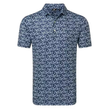 Footjoy Hidden Palm Print Lisle - Navy/White