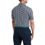 Footjoy Hidden Palm Print Lisle - Navy/White