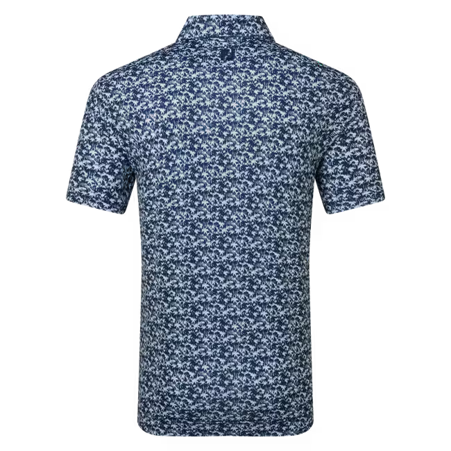 Footjoy Hidden Palm Print Lisle - Navy/White