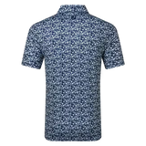 Footjoy Hidden Palm Print Lisle - Navy/White