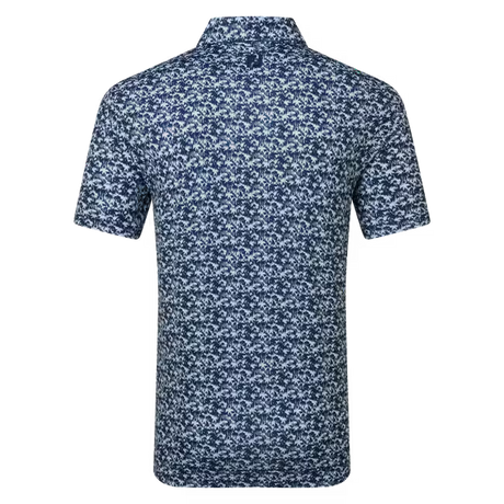 Footjoy Hidden Palm Print Lisle - Navy/White