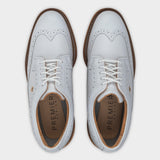 Footjoy Premiere Series Marquis 26 golfsko, hvid og brun, ovenfra