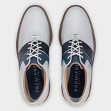 Footjoy Premiere Series Packard 26 golfsko, hvid og navy, ovenfra