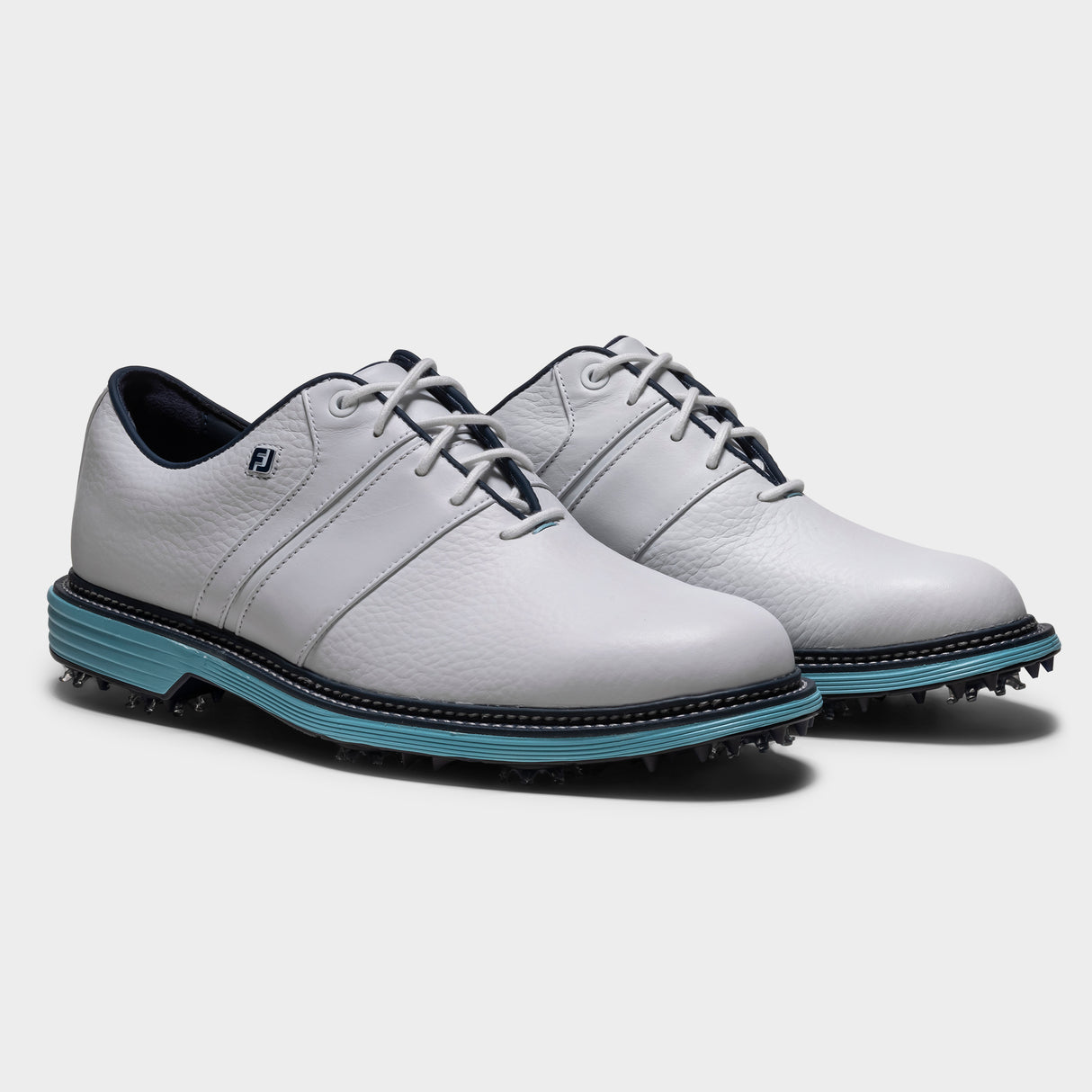 Footjoy Premiere Series Packard 26 golfsko, hvid og blaa, par