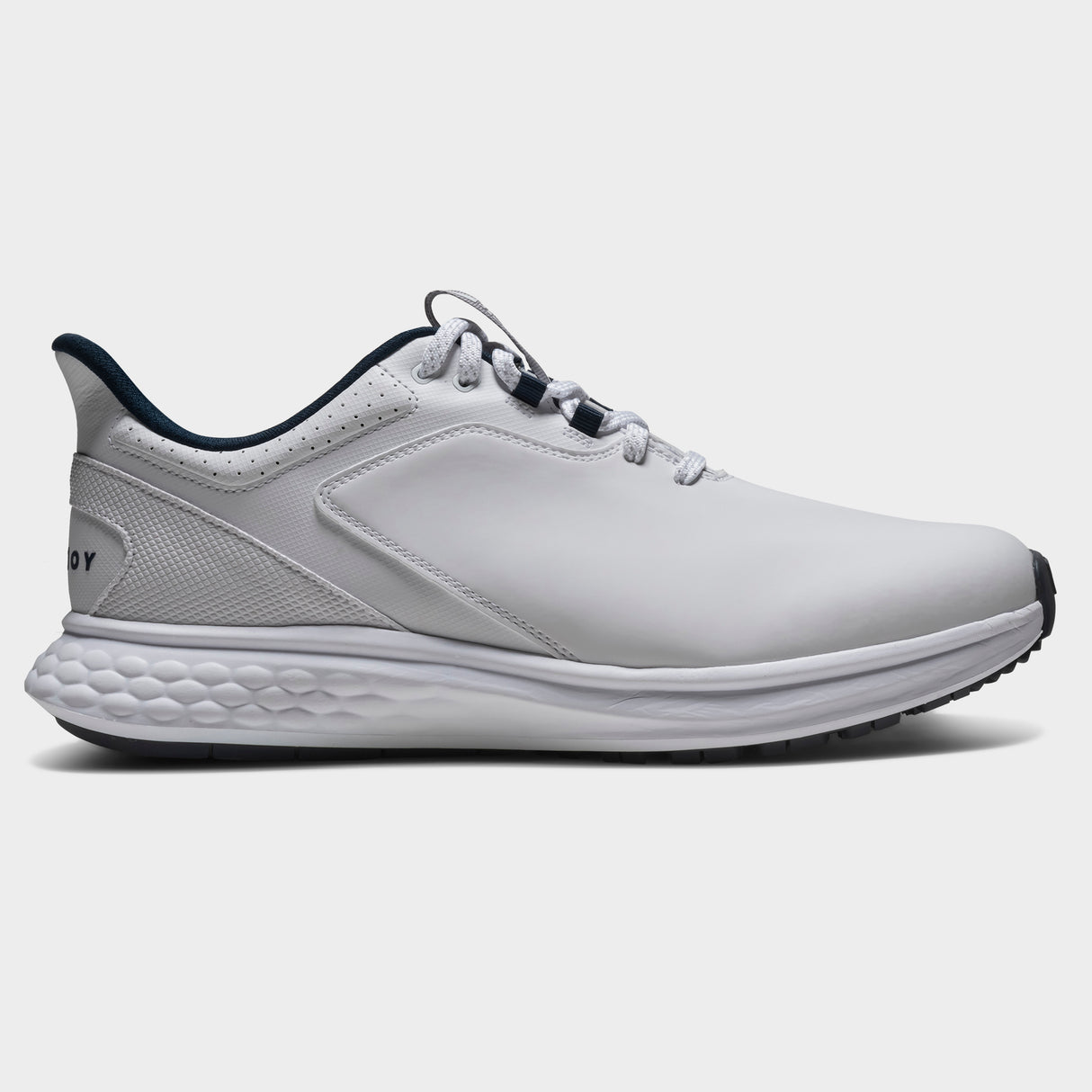 Footjoy Pulse 26 Herre golfsko, hvid og navy, profil