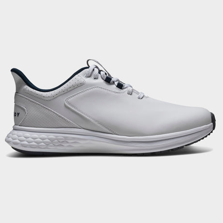 Footjoy Pulse 26 Herre golfsko, hvid og navy, profil