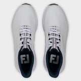 Footjoy Pulse 26 Herre golfsko, hvid og navy, ovenfra
