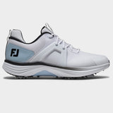 Footjoy HyperFlex 26 Herre golfsko, hvid og blaa, profil