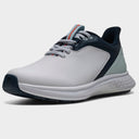 Footjoy Pulse 26 Dame golfsko, hvid og blaa