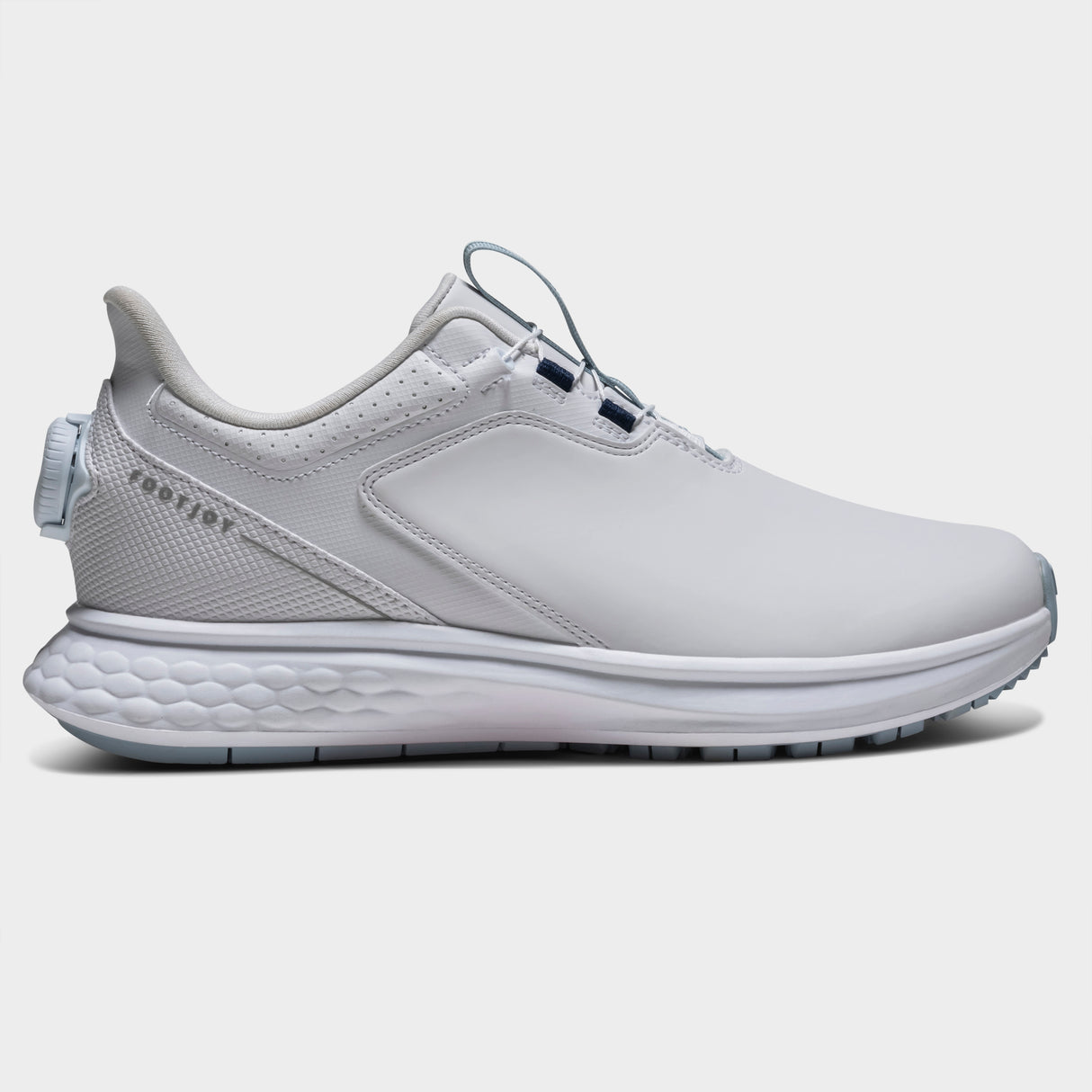 Footjoy Pulse BOA 26 Dame golfsko, hvid og blaa, profil