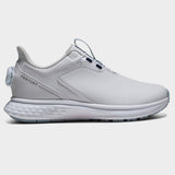 Footjoy Pulse BOA 26 Dame golfsko, hvid og blaa, profil