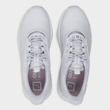 Footjoy Quantum 26 Dame golfsko, hvid og graa, ovenfra