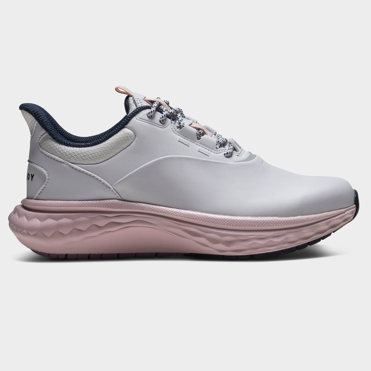 Footjoy Quantum 26 Dame golfsko, hvid og pink, profil