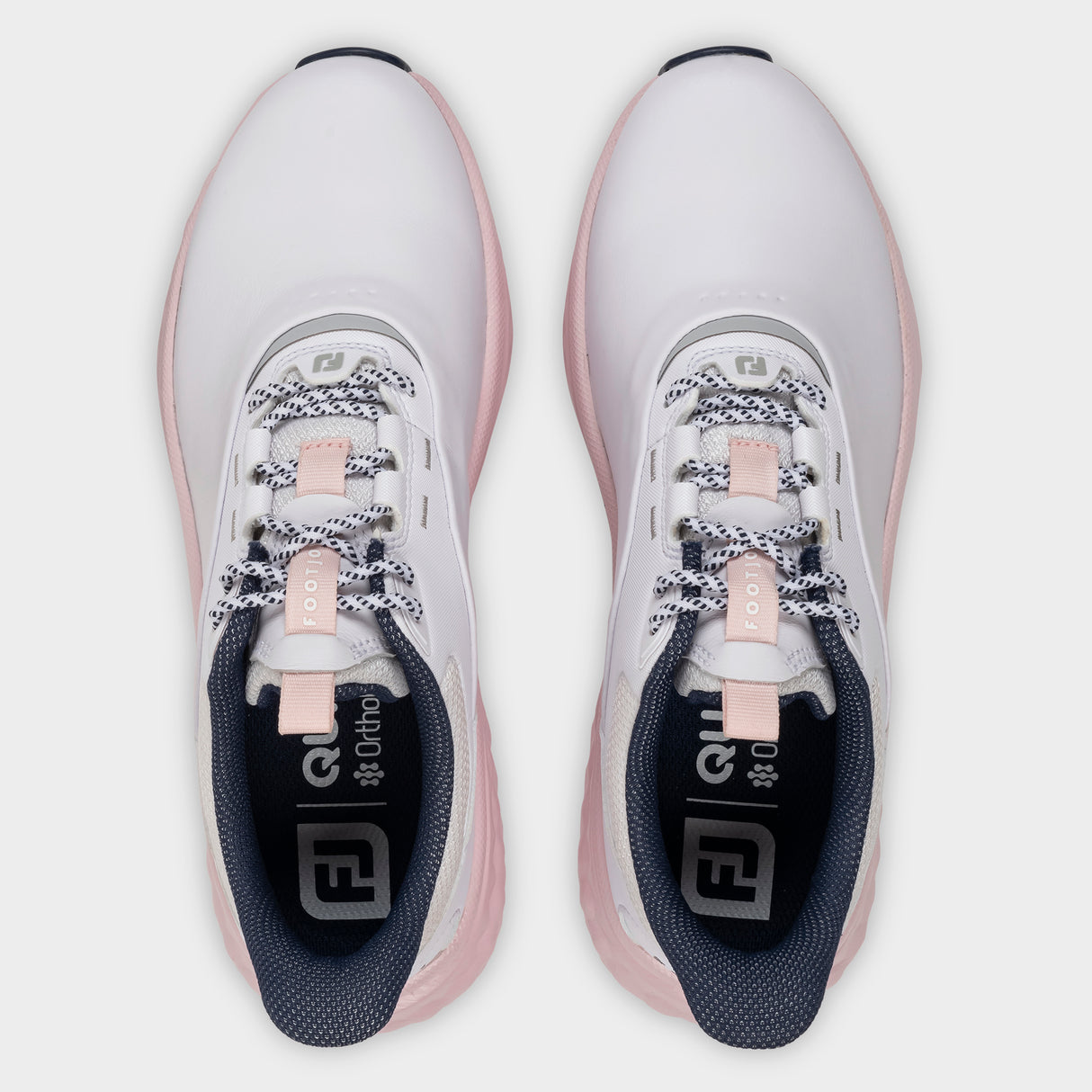 Footjoy Quantum 26 Dame golfsko, hvid og pink, ovenfra