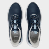 Footjoy Quantum 26 Dame golfsko, navy og blaa, ovenfra