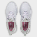 Footjoy Pro/SL 26 Dame golfsko, hvid og graa, ovenfra