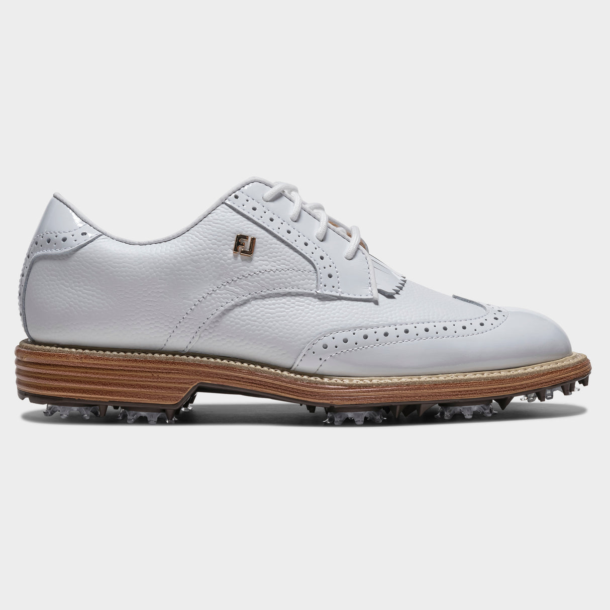 Footjoy Premiere Series Madison 26 Dame golfsko, hvid og tan, profil