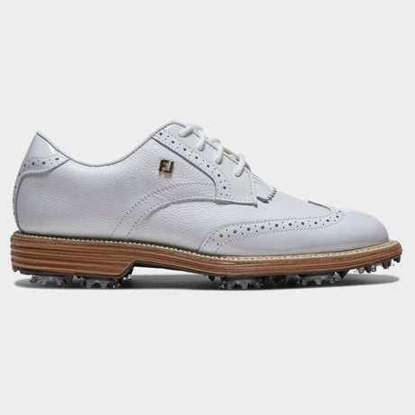 Footjoy Premiere Series Madison 26 Dame golfsko, hvid og tan, profil