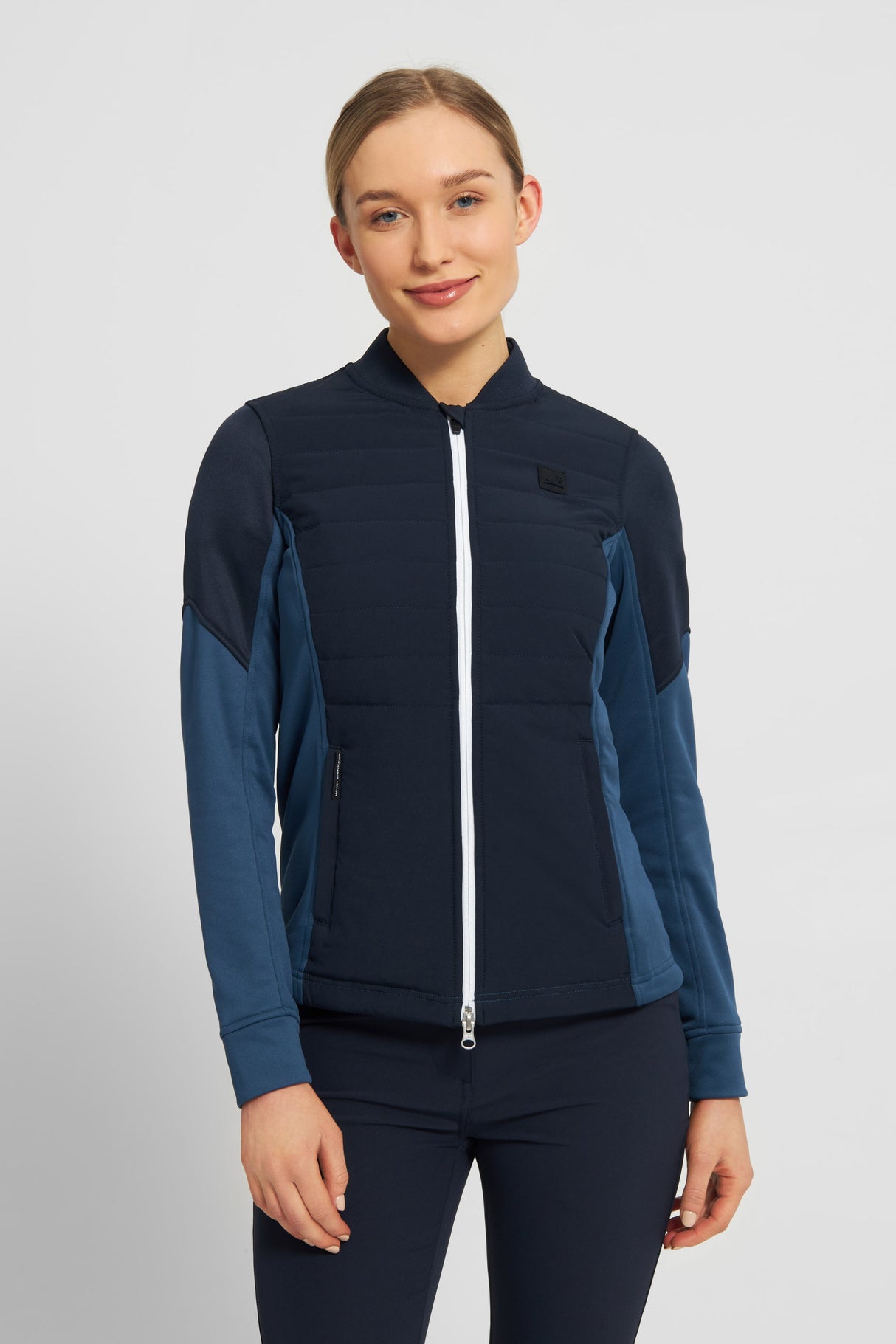 Louise hybrid jakke- navy / dusty blue
