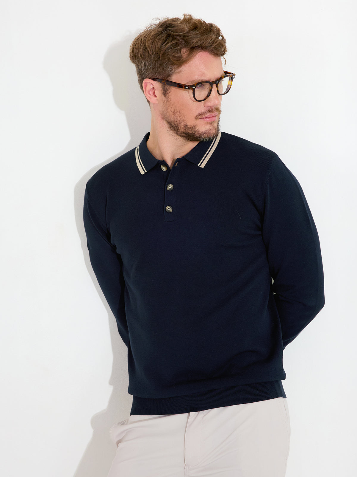 Abacus Mens Niblick Longsleeve Polo