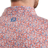 FootJoy Meadow Print Lisle Pique - Nantucket Red/Chambray/Coastal Blue
