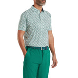 FootJoy Surfs Up Print Lisle Polo - Field Green
